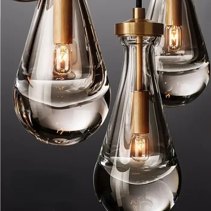 Lampe suspendue en verre au design moderne et luxueux, luminaire décoratif d'intérieur, idéal pour une cuisine, une salle à manger, un salon, une chambre à coucher ou un Bar