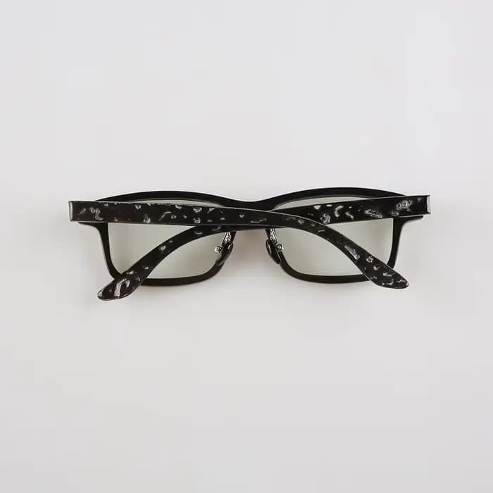 Lunettes en corne de buffle cratère Concave convexe irrégulier texturé mince cadre rectangulaire étroit personnalisé