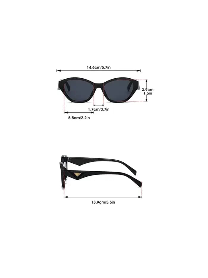 Lunettes à monture cool avec un contour distinctif. La forme géométrique unique