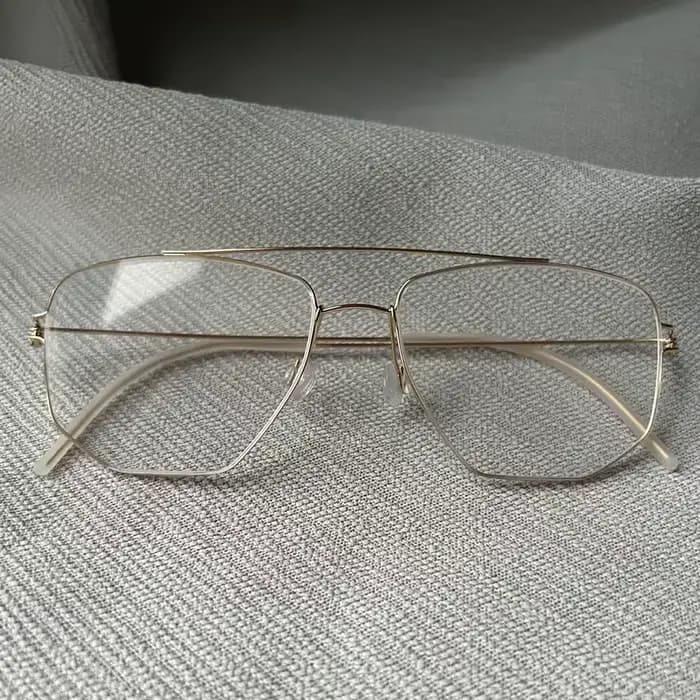 Danemark marque hommes lunettes carrées cadre Double faisceau titane