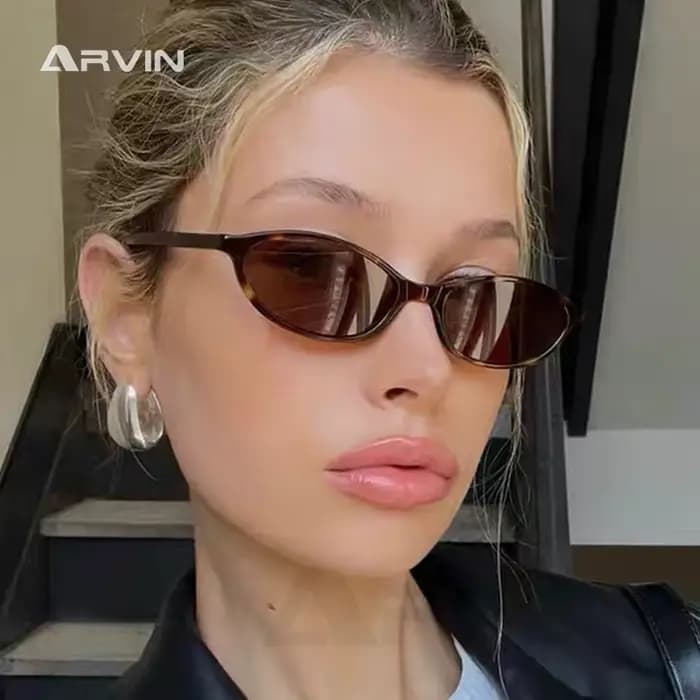 Lunettes de soleil marron léopard pour femmes
