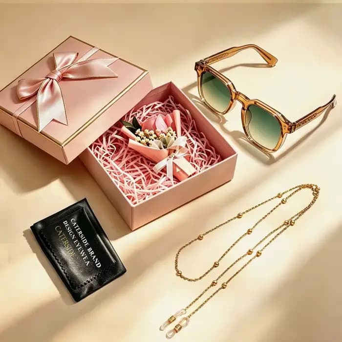 CATERSIDE – lunettes de soleil transparentes à monture carrée orange