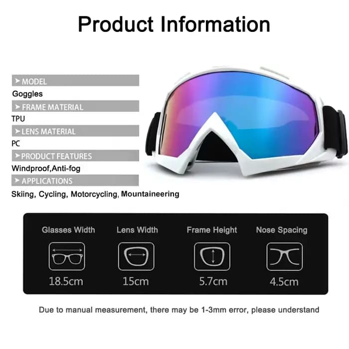Masque de ski coupe-vent
