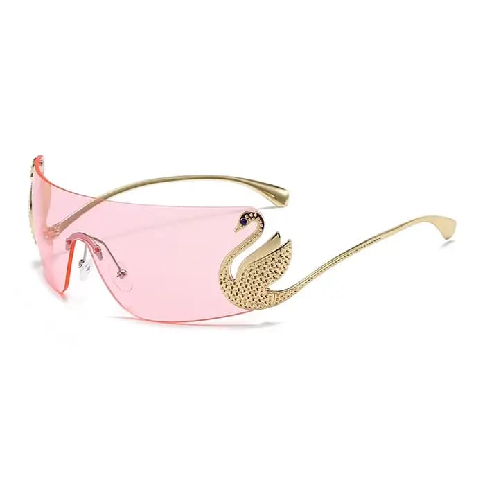 Lunettes de soleil vintage sans monture tendance pour femmes