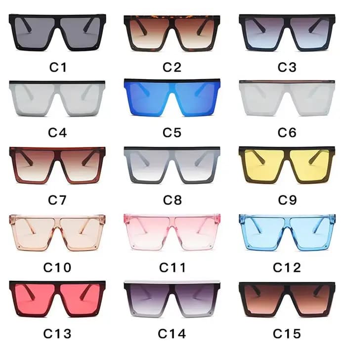 Lunettes de soleil carrées surdimensionnées pour femmes