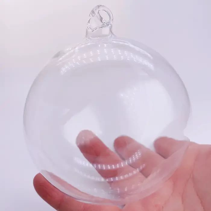 Boule de verre transparente pour sapin de Noël, ornement à peindre bricolage, 100mm, 5 pièces