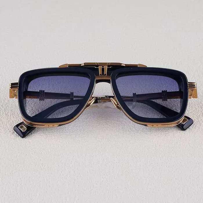 Gto – lunettes de soleil dégradées à monture épaisse en alliage carré pour hommes et femmes