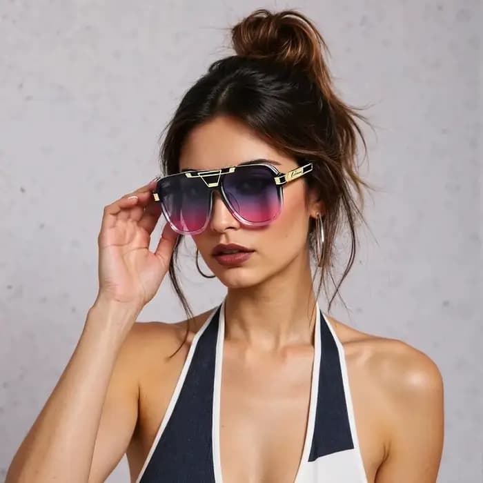 Lunettes de soleil à grande monture pour femmes