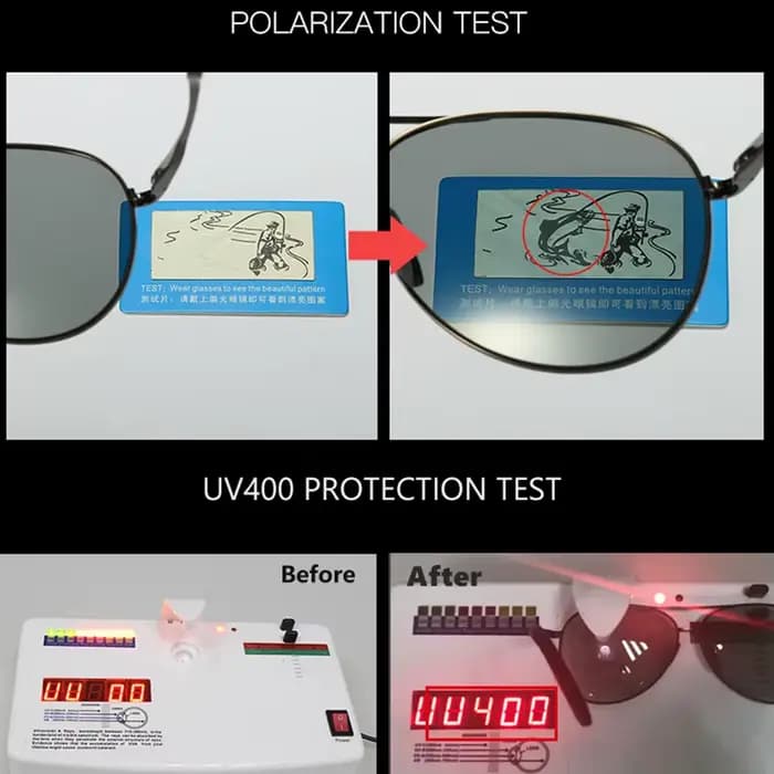 Lunettes d'aviation polarisées pour hommes et femmes