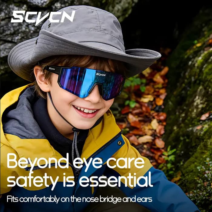 Lunettes de sport pour enfants SCVCN, lunettes de vélo pour enfants, lunettes de cyclisme photochromiques UV400, lunettes de soleil pour adolescents pour le cyclisme en plein air