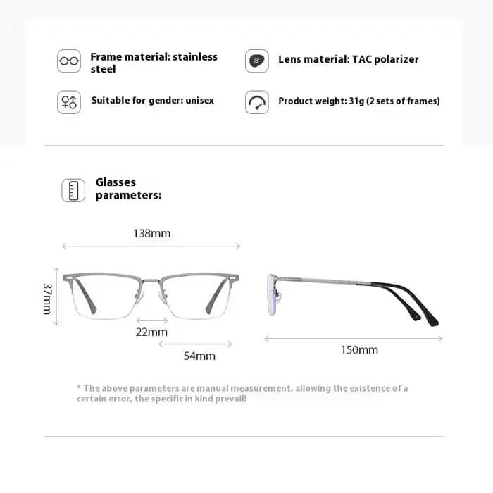 COIan-Lunettes de soleil magnétiques classiques pour hommes