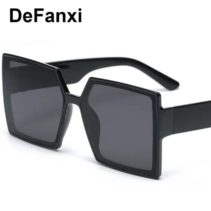 Vintage noir blanc carré lunettes de soleil femmes marque de luxe dames à la mode concepteur surdimensionné