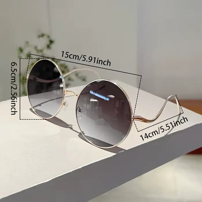 Lunettes de soleil rondes surdimensionnées pour femmes