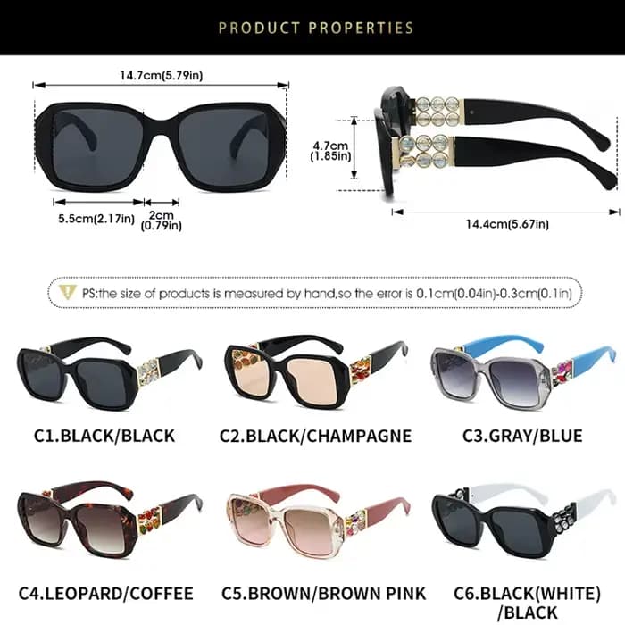 Lunettes de soleil de luxe JNPCXI 2026 pour femme avec strass