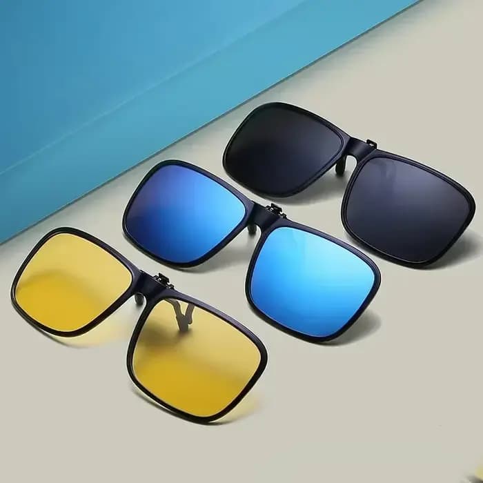 Lunettes de soleil polarisées à Clip rabattable pour la conduite