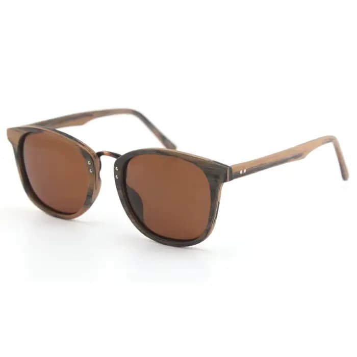 Lunettes de soleil en acétate Grain de bois