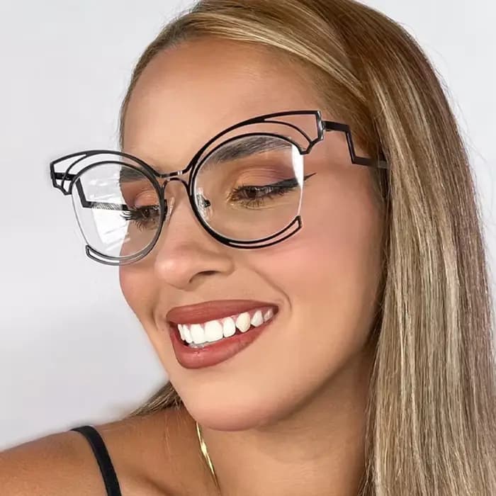 Lunettes Cateye incurvées pliantes pour femmes