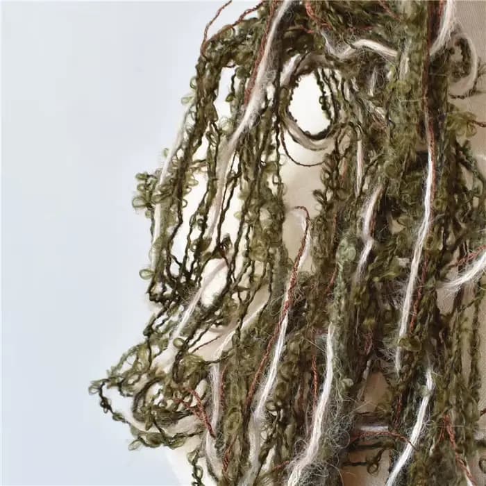 Mélange de laine vert enge, accessoires de dentelle de transformation, conception de mariage, décoration de vêtements, matériaux faits à la main, tissu de ligne
