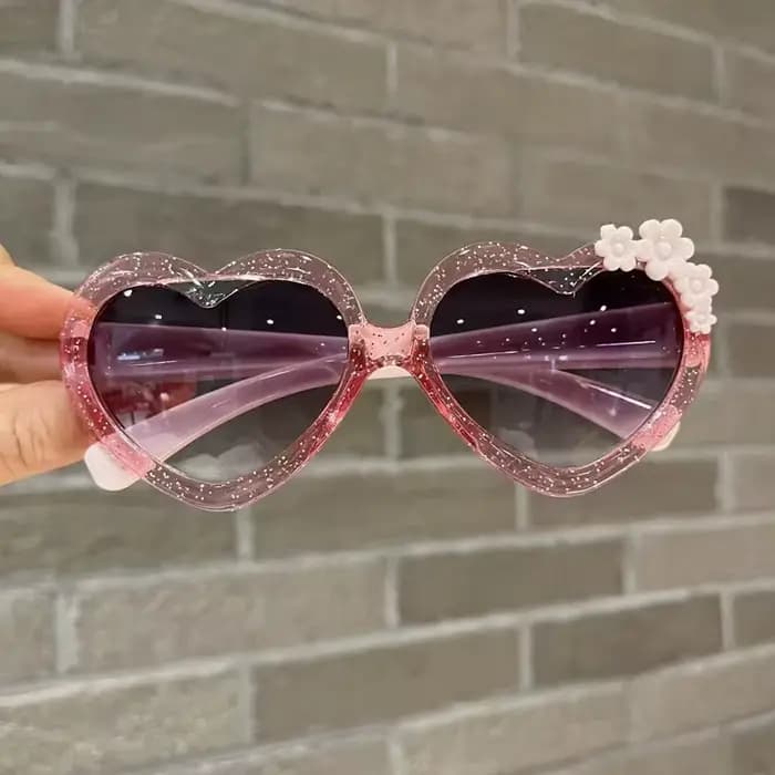 Coeur enfants lunettes de soleil mode garçons filles en plein air mignon Protection UV