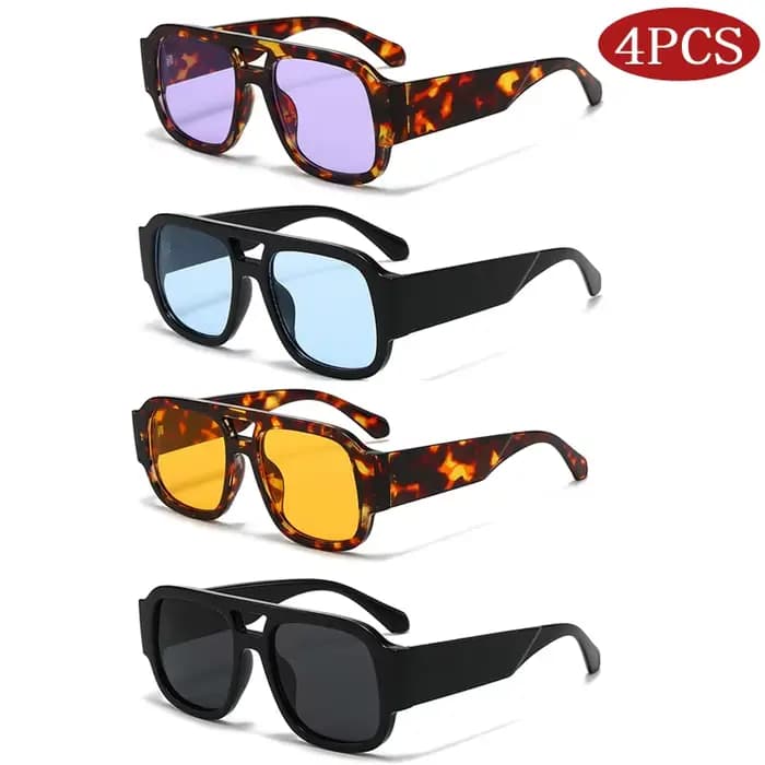Lunettes de protection 1/4 ensembles grand cadre Double ponts