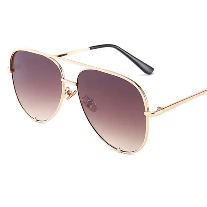 Lunettes de soleil Vintage en alliage d'or des années 90 pour femmes