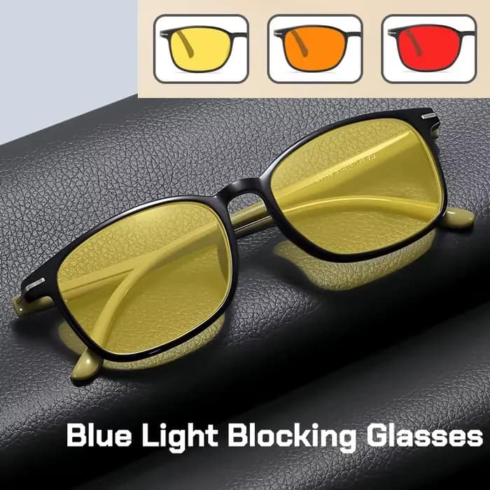 Lunettes de Vision nocturne bloquant la couleur à la mode, verres Orange ou rouge pour lunettes de protection pour jeux sur ordinateur