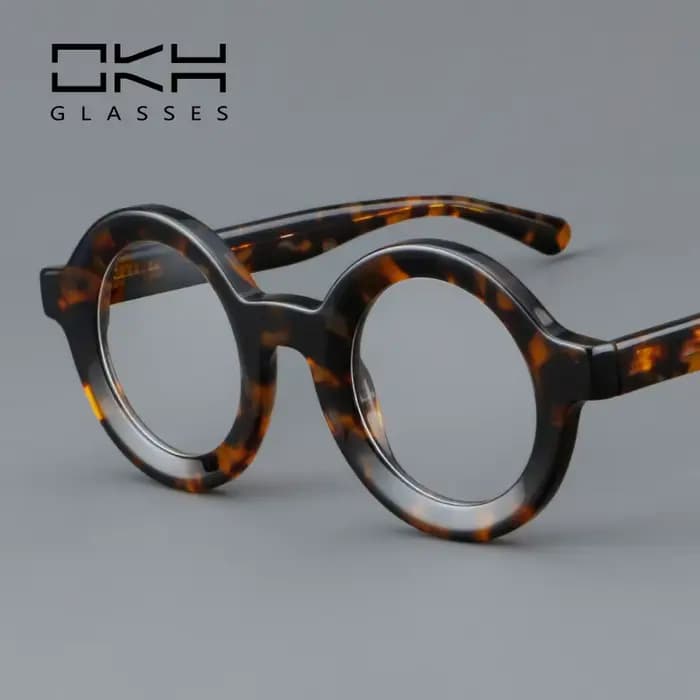 OKH lunettes en acétate rétro monture ronde mode femmes