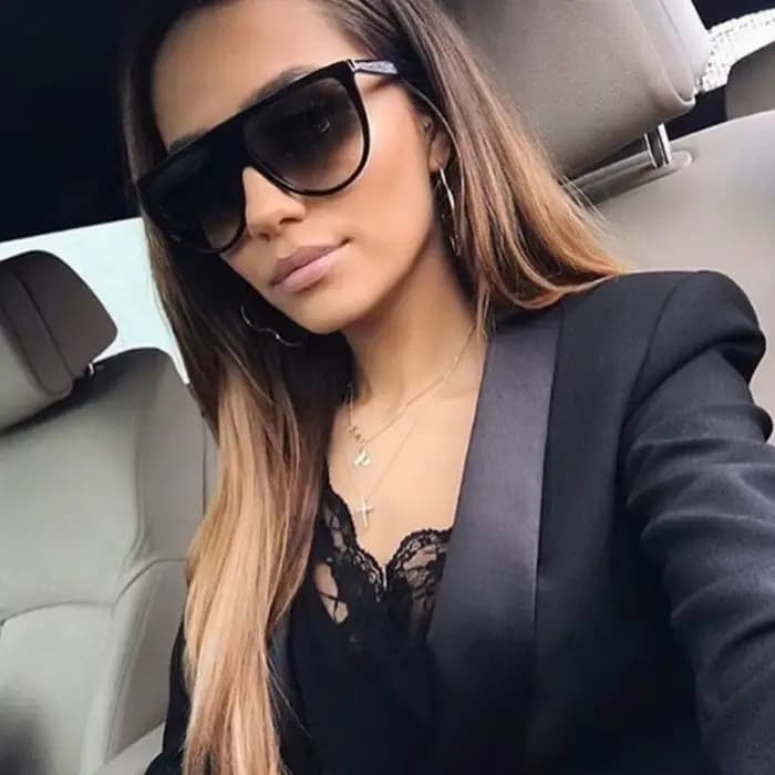 Lunettes de soleil rétro surdimensionnées pour femme 2026 – Marque vintage