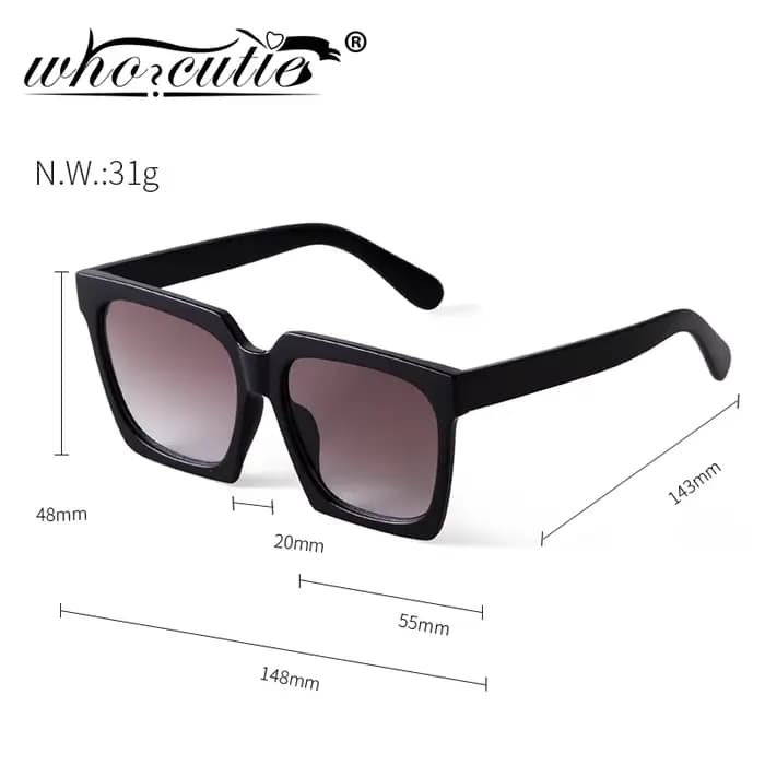 ChimVintage-Lunettes de soleil rétro à monture carrée pour femme