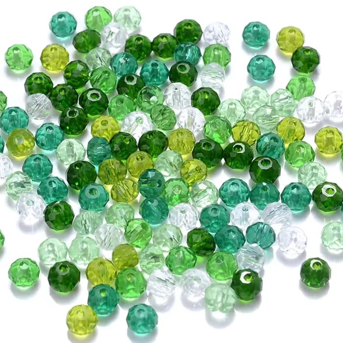 Cicifu mélange vert 3/4/6mm 40/120 pièces Rondelle autriche perles de verre de cristal à facettes perles rondes en vrac pour la fabrication de bijoux trouver