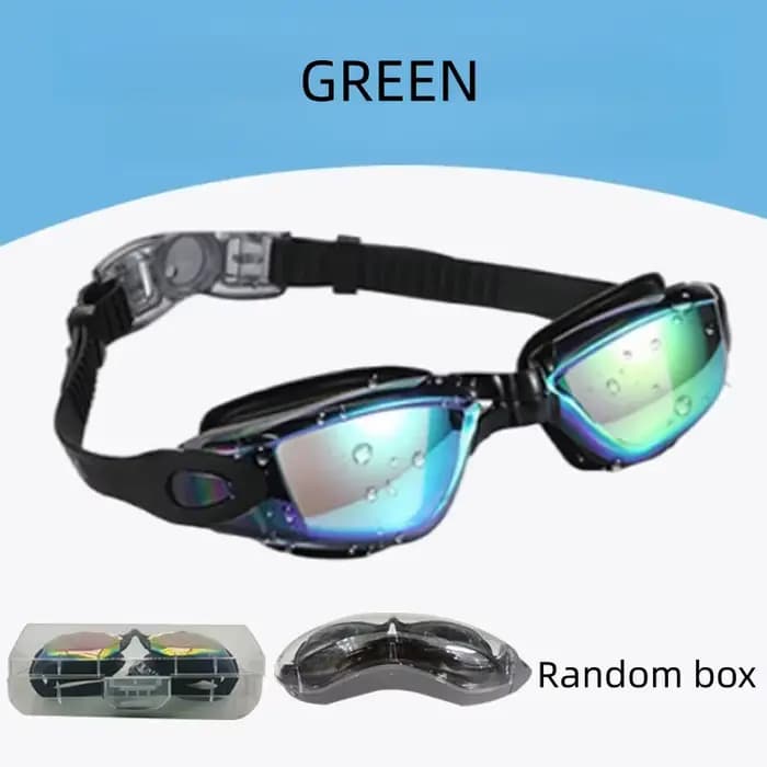 ARENA – lunettes de natation en Silicone pour hommes et femmes adultes, revêtement Anti-buée HD, pour l'intérieur et l'extérieur, avec lentilles de prescription