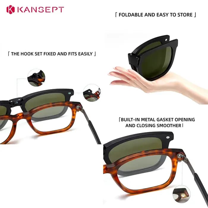 KANSEPT Lunettes myopie Lunettes hommes optique carré magnétique Clip-on oculaires pour lecture verre Lunettes-1 lentilles de lumière bleue
