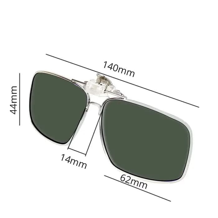 Lunettes de soleil polarisées jaunes à Clip pour hommes