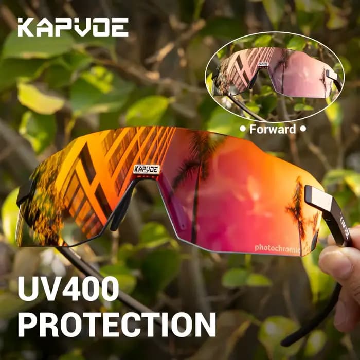 Kapvoe mode ultraléger photochromique lunettes de cyclisme hommes vélo de route