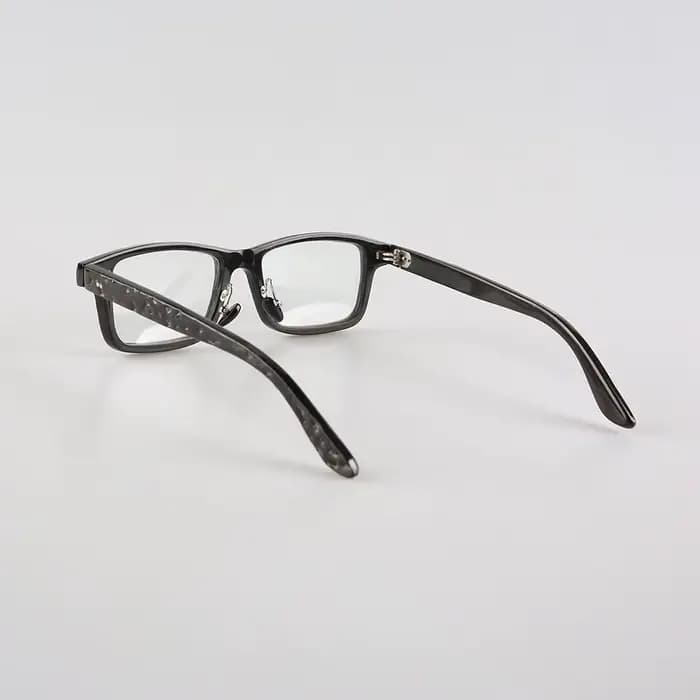 Lunettes en corne de buffle cratère Concave convexe irrégulier texturé mince cadre rectangulaire étroit personnalisé