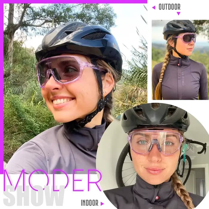Lunettes photochromiques de cyclisme pour homme et femme