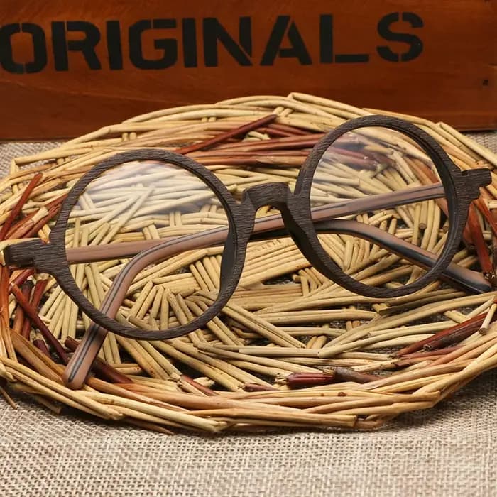 Lunettes de myopie avec monture en bois pour hommes et femmes