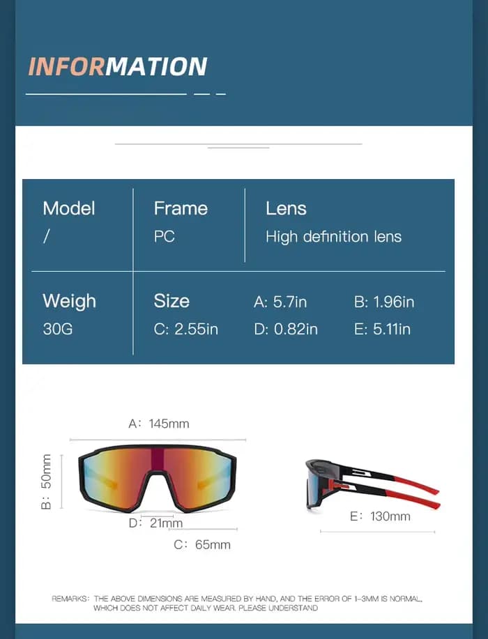 Lunettes de soleil de cyclisme