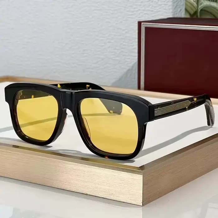 JMM YVES Designer carré fait à la main acétate hommes lunettes de soleil mode Uv400