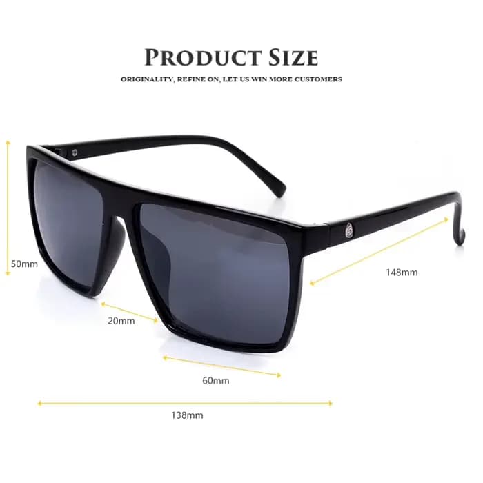 Lunettes de soleil carrées vintage steampunk pour hommes