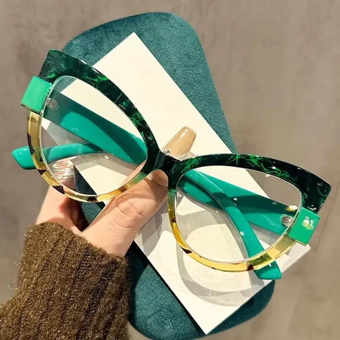 Femmes grandes lunettes de lecture œil de chat à la mode surdimensionné loin vue