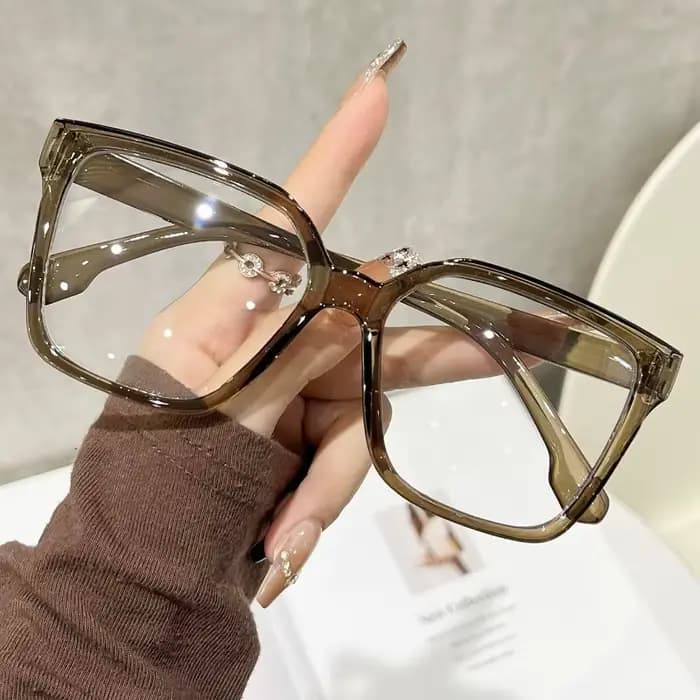 1 paire de lunettes carrées surdimensionnées de style bohème pour femmes