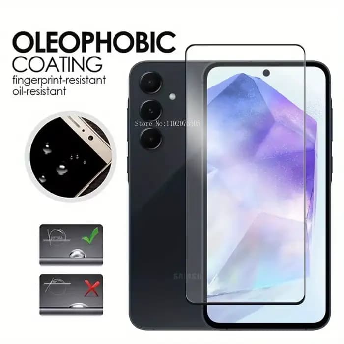 Pour SamSung Galaxy A55 verre pour SamSung A15 A16 A36 A25 A35 A55 A56 verre trempé 2.5D couverture complète colle Film de protection d'écran