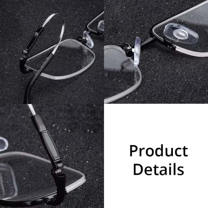VANLOOK hommes mémoire titane lunettes demi-monture