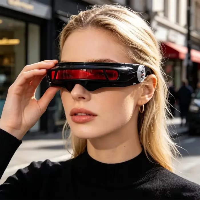 Lunettes de soleil cyberpunk futuristes