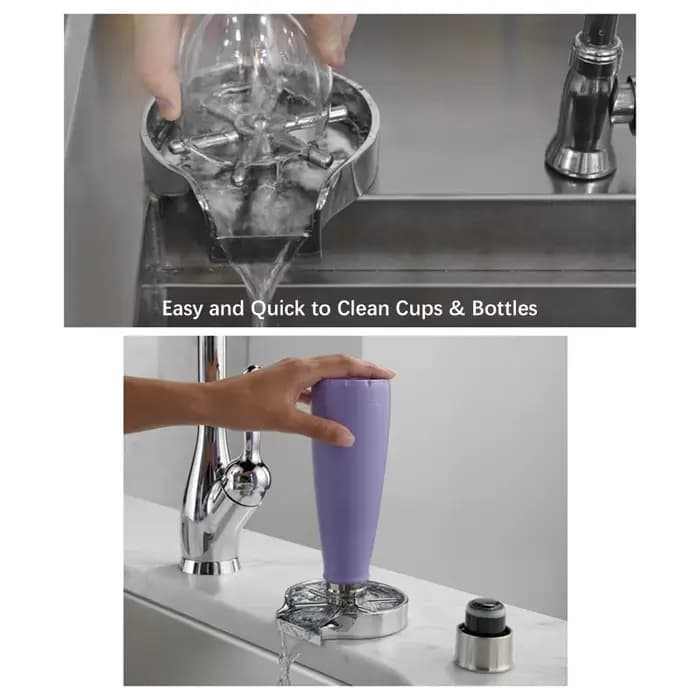 Rinceur de verre pour évier de cuisine, bouteille, lave-tasse pour évier, barre de fixation, rinçage de verre, accessoires d'évier de cuisine en acier inoxydable