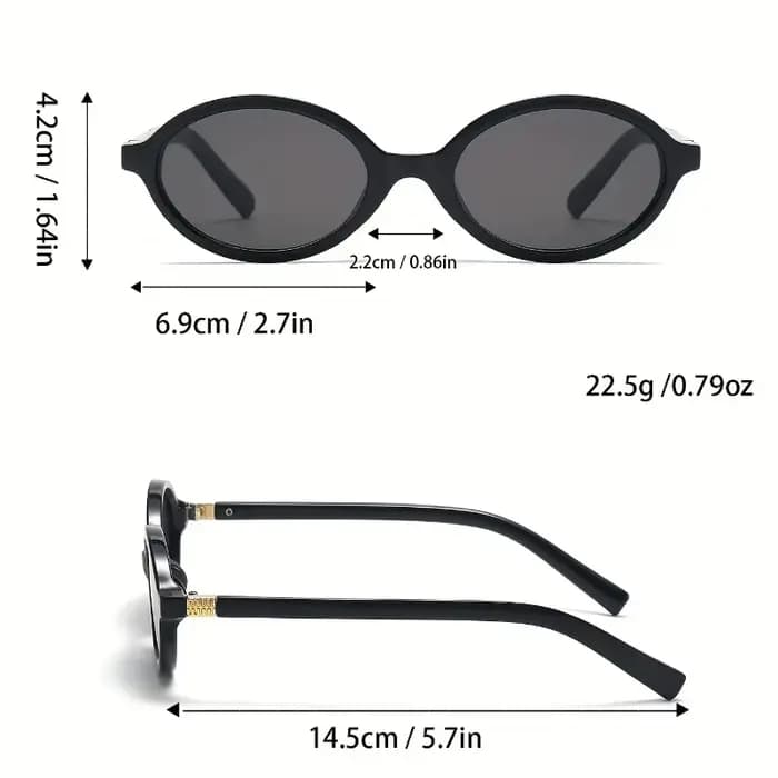 Lunettes de soleil ovales rétro pour hommes et femmes
