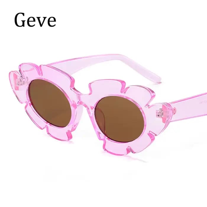 Lunettes de soleil à fleurs uniques pour femmes