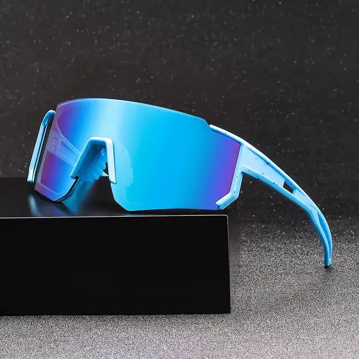 1 paire de lunettes de soleil de cyclisme tendance à grande monture