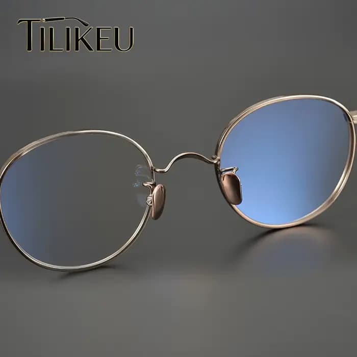 Nouvelle monture de lunettes rétro en titane pur